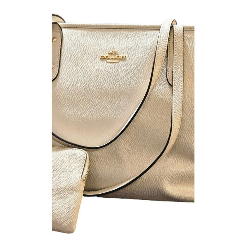 Coach Cream Tote Bag with Cream Wristlet - Picture 8 of 16